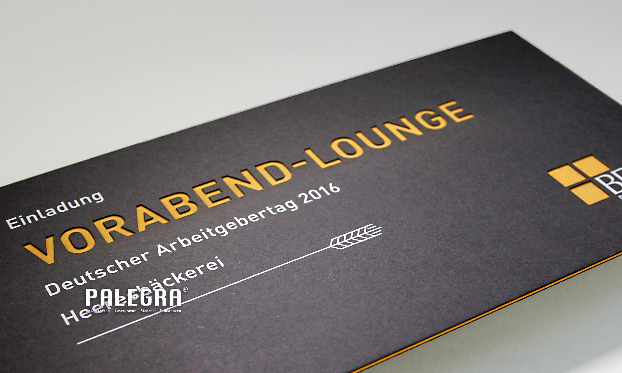 Lasergravur / Papiergravur: Einladung